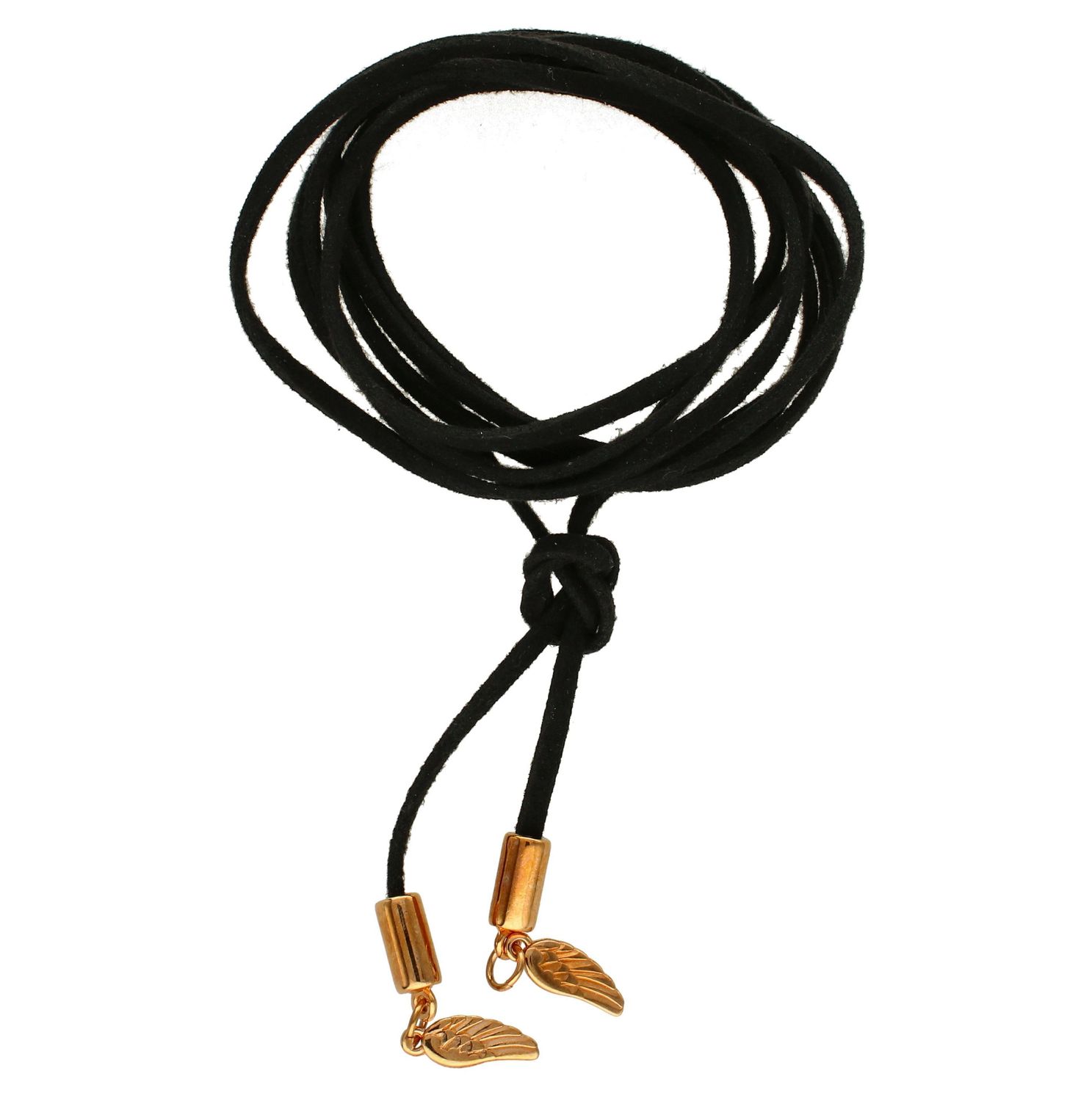 Naszyjnik choker damski czarny By Dziubeka różowe skrzydełka NIL2005 ✓Biżuteria damska.jpg